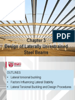 LTB Design of Laterally Unrestrained Steel Primary Beam