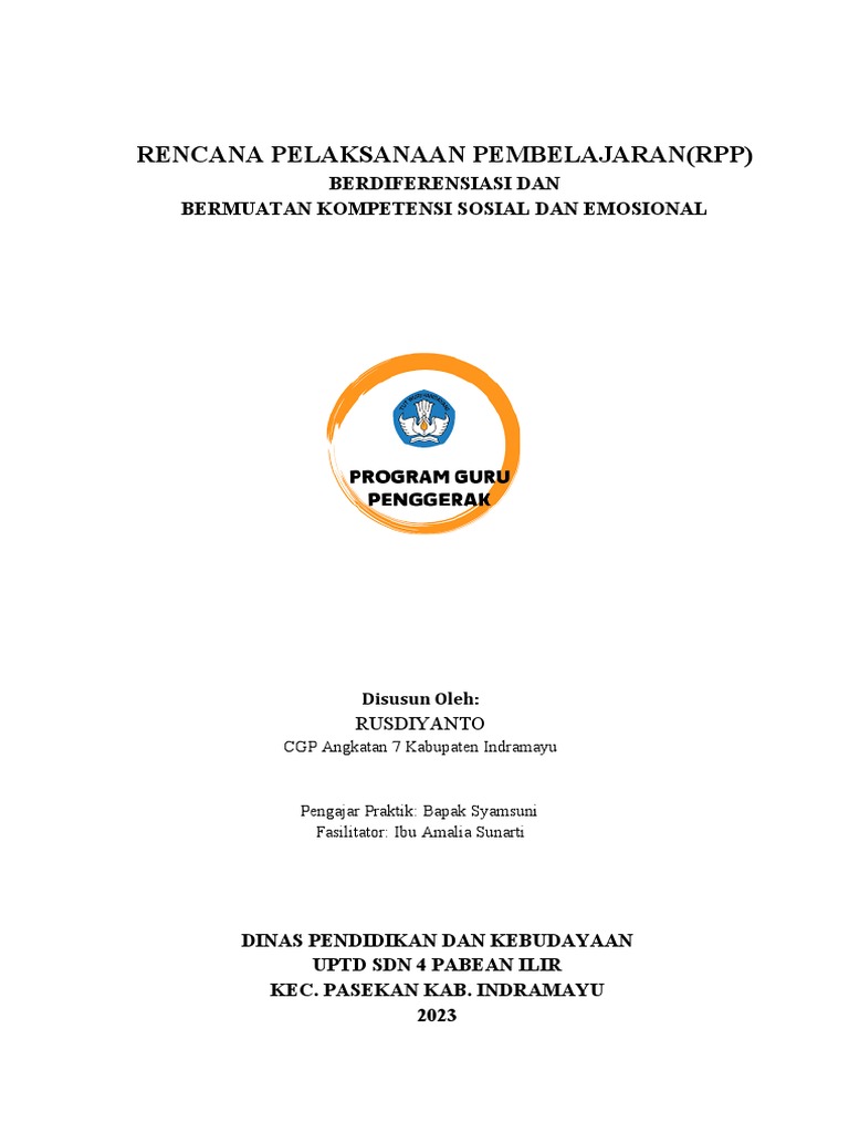 RPP Pembelajaran Berdiferensiasi KSE | PDF