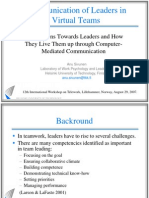 Communication of Leaders in Virtual Teams