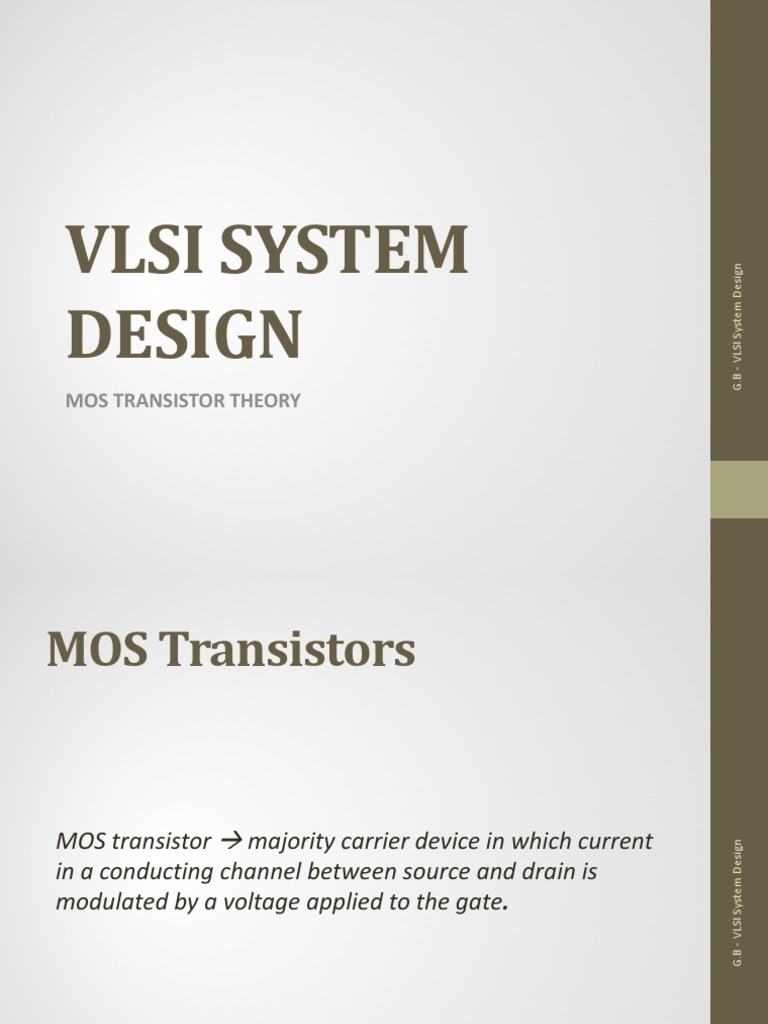 Lecture 6 MOS Transistor Theory PDF