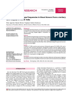 Blood Group Phenotype Frequencies in Blood Donors From A Tertiary