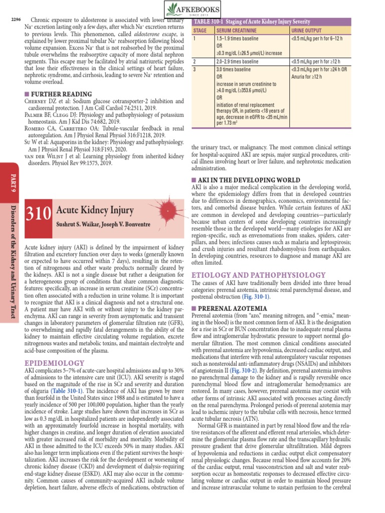 Acute Kidney Injury Harrisons | PDF | Angiotensin | Vasodilation