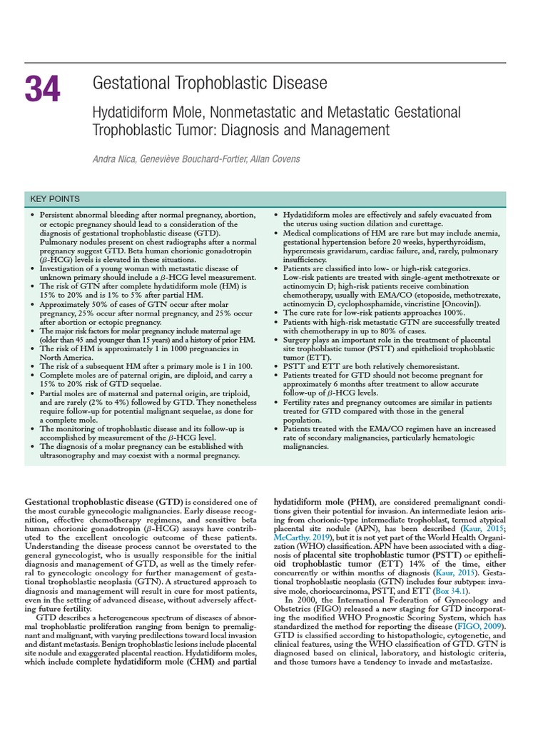 Gestational Trophoblastic Disease Comprehensive Gynecology | PDF ...