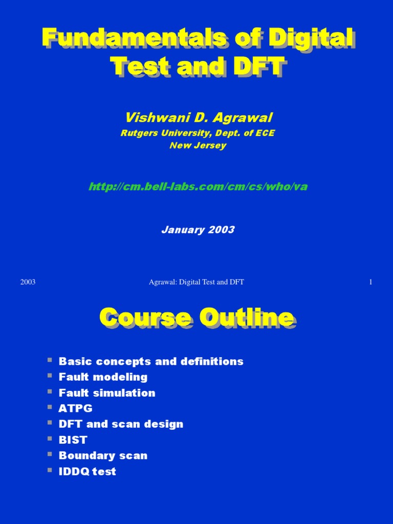 Digital Testing and DFT Fundamentals | PDF | Integrated Circuit ...