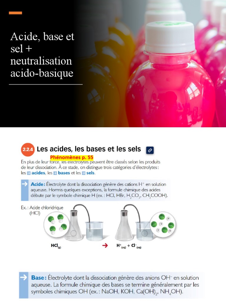 Neutralisation acido-basique et pH | PDF | Ph | Chimie