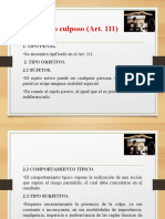 Homicidio Culposo (Art. 111) : 1. Tipo Penal. 2. Tipo Objetivo. 2.1 SUJETOS