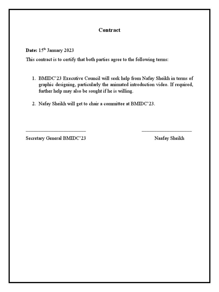 Contract | PDF
