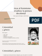 Críticas Al Feminismo Universalista La Postura Decolonial