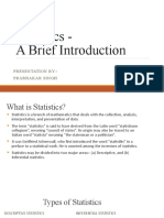 A Brief Introduction To Statistics