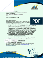 Carta de Presentacion Duvan Felipe Edificio San Remo
