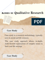 Kinds of Qualitative Research 1