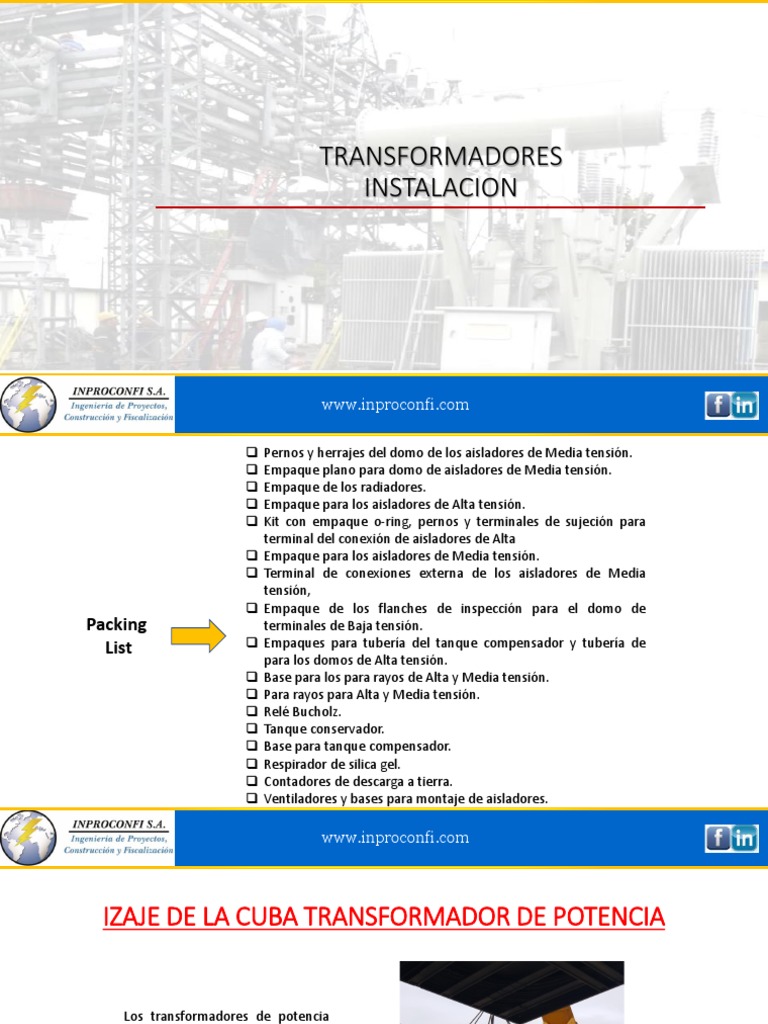 Presentacion Transformador Instalacion Pdf