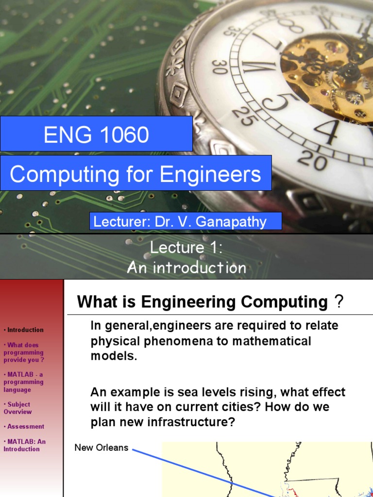 1st - Yr - Lecture 01 - NEW | PDF | Computing