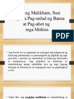 Pagiging Malikhain, Susi Tungo Sa Pag-Unlad NG Bansa at Pag-Abot NG Mga Mithiin