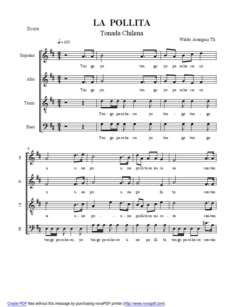 La Pollita: Letra y Música | PDF