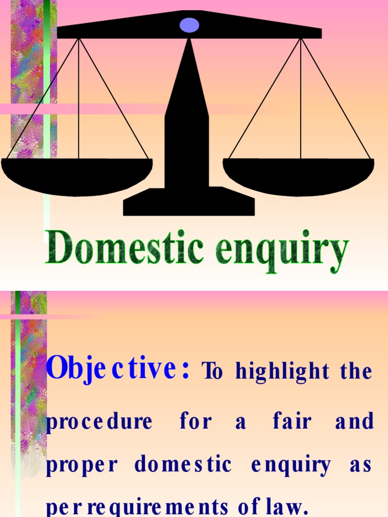 Domestic Enquiry | PDF | Witness | Cross Examination