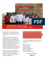 Programa "Volem Més Nàquera" - Eleccions Municipals 2023