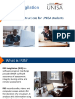 IRIS UNISA Instructions