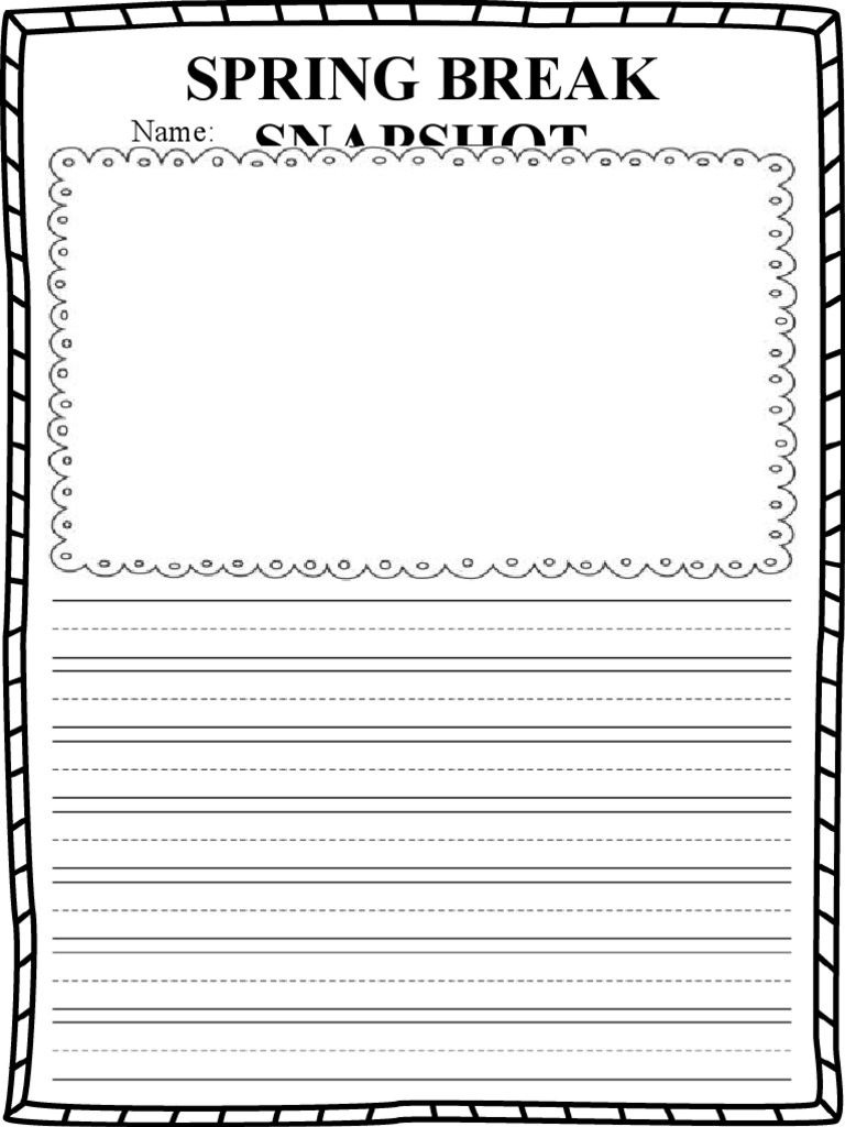 Spring Break Snapshot PDF