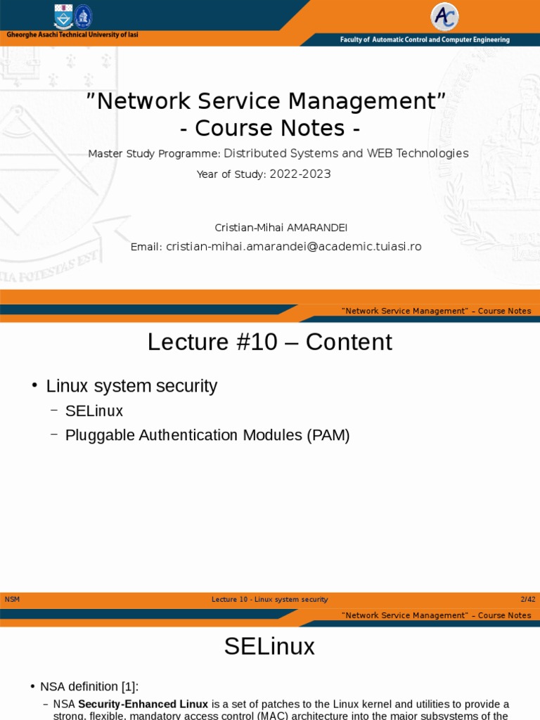 NSM10: Linux System Security Overview | PDF