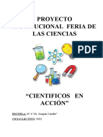 Proyecto Institucional de La Feria de Las Ciencias