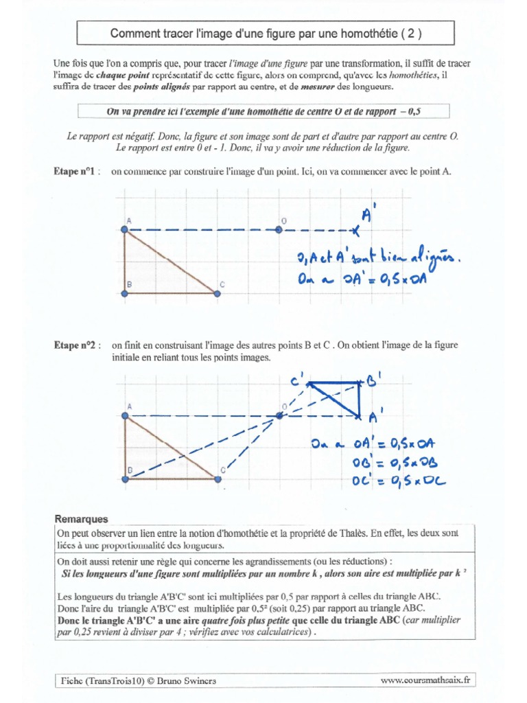 Comment Construire Image Figure Par Homothetie 2 | PDF