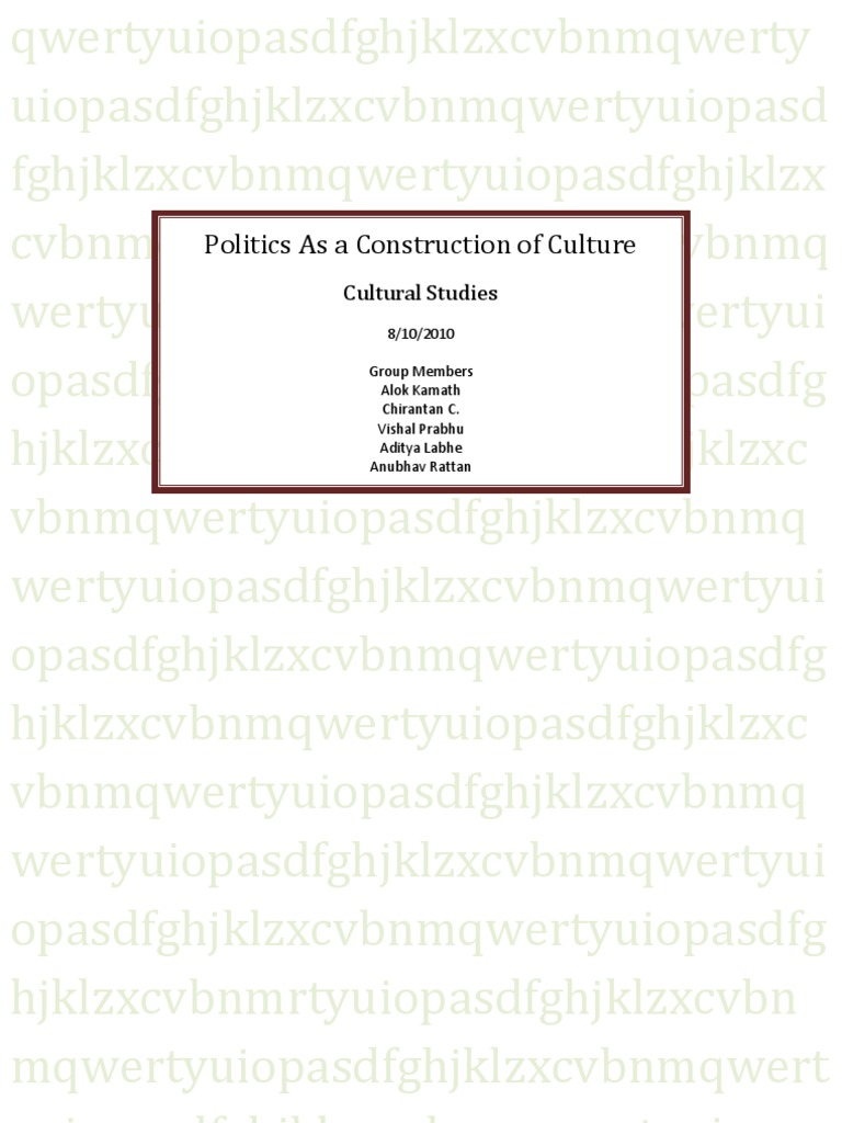 Politics As A Construction of Culture | PDF | Indian National Congress ...