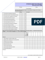 Stakeholder Post Project Evaluation Form