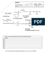 Avaliação Nomenclatura de Hidrocarbonetos