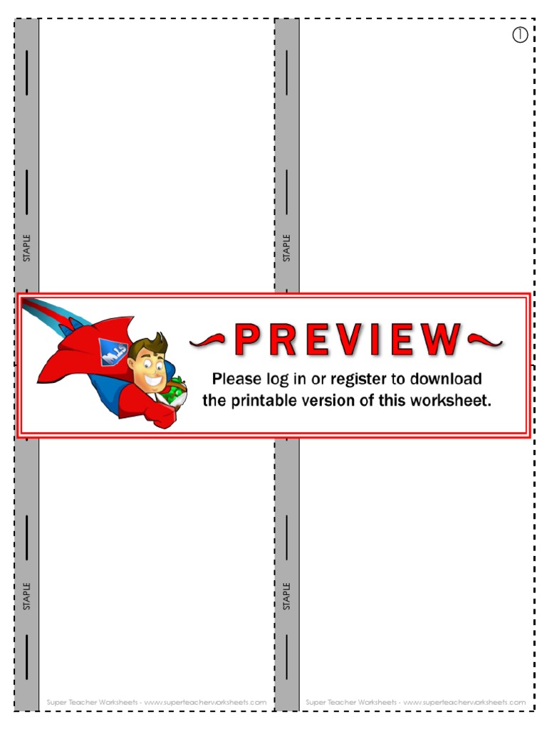 Minibook Template Free Printable