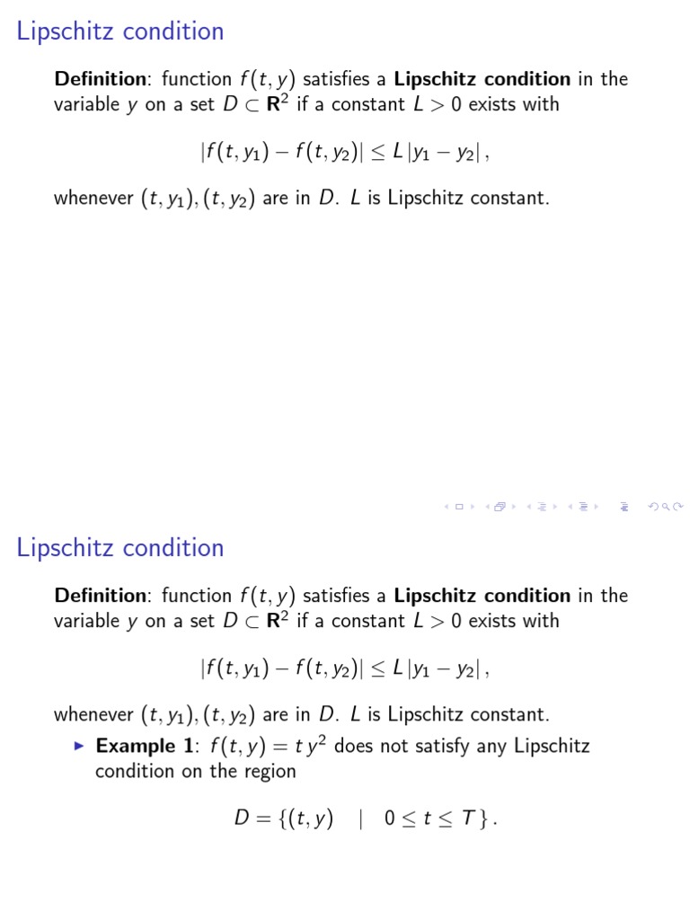 Understanding Lipschitz Conditions | PDF | Ordinary Differential ...