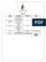 Unit 8 - Costs List