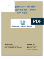 Assignment On The Hindustan Unilever Limited