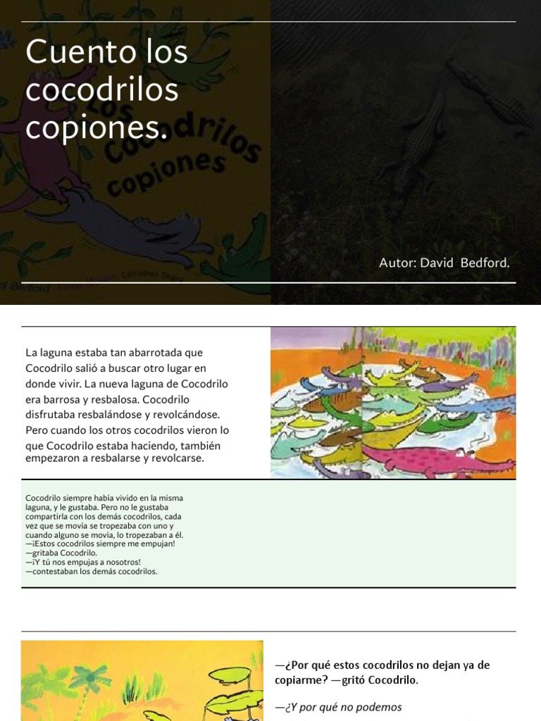 Los Cocodrilos Copiones: Un Cuento | PDF | Poesía