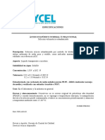 Especificaciones-Ácido Sulfúrico Normal o Fraccional Solución Volumétrica estandarizada-E1416-Hycel