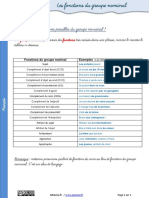 Fonction Groupe Nominal