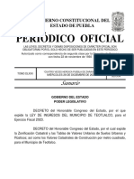 LEY DE INGRESOS DEL MUNICIPIO DE TEOTLALCO, para El Ejercicio Fiscal 2023.