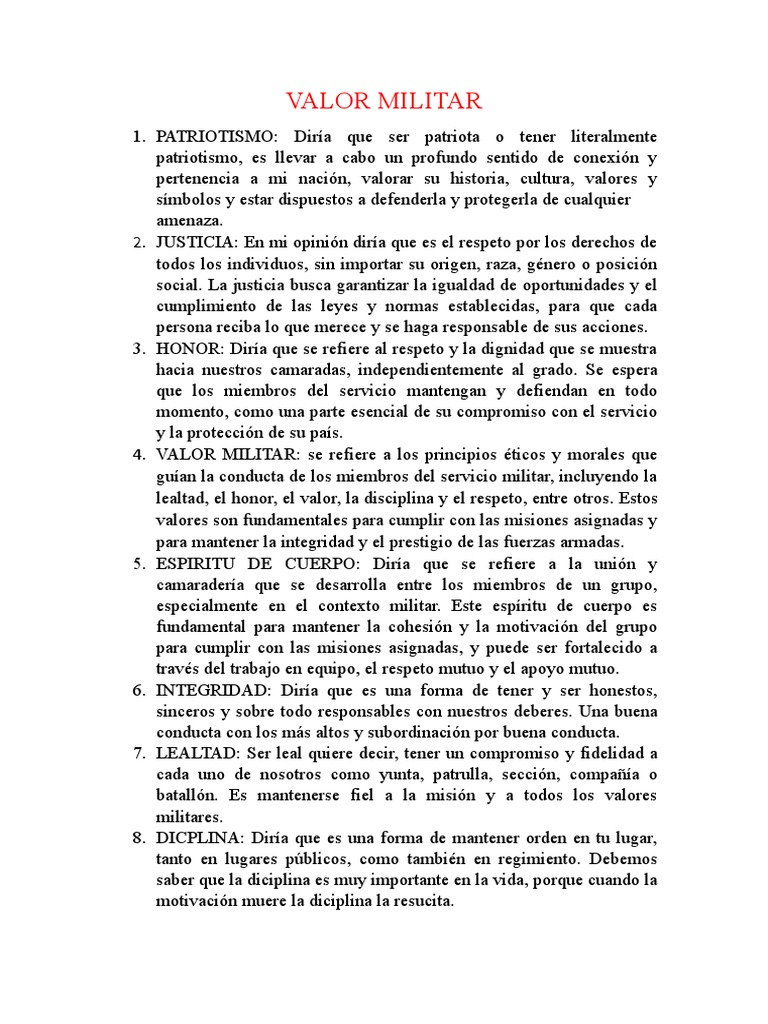 Valor Militar | PDF | Justicia | Crimen y violencia