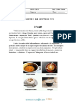 Devoir de Synthèse N°2 - Italien Cibo e Alimentazione - Bac Toutes Sections (2013-2014) Mme ZARRAA NEDRA