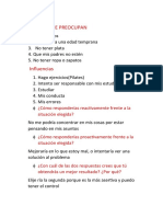 Círculo de La Influencia Vs Circulo de La Preocupacion