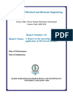 Department of Electrical and Electronic Engineering: Report Number: 01 Report Name