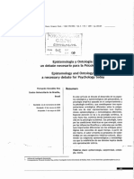 142. González Rey, F. (2009) Epistemología y Ontología un debate para la Psicología hoy