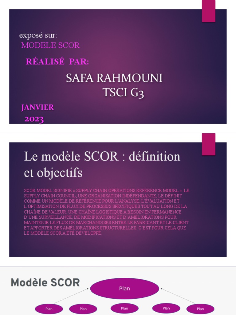 Modèle SCOR : Analyse et Optimisation | PDF