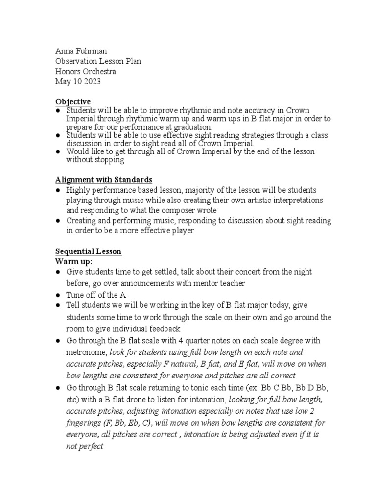 5 10 Observation Lesson 5 | PDF