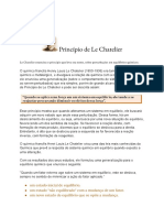 Princípio de Le Chatelier: equilíbrio químico sob alterações