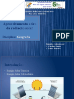 Aproveitamento Ativo Da Radiação Solar