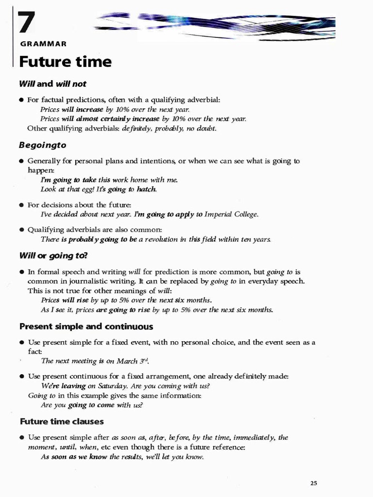 Future Tenses in English Grammar | PDF | Toll Road | Linguistics