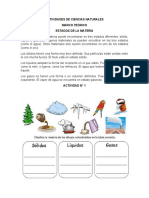 Actividades de Ciencias Naturales 4 Proyecto