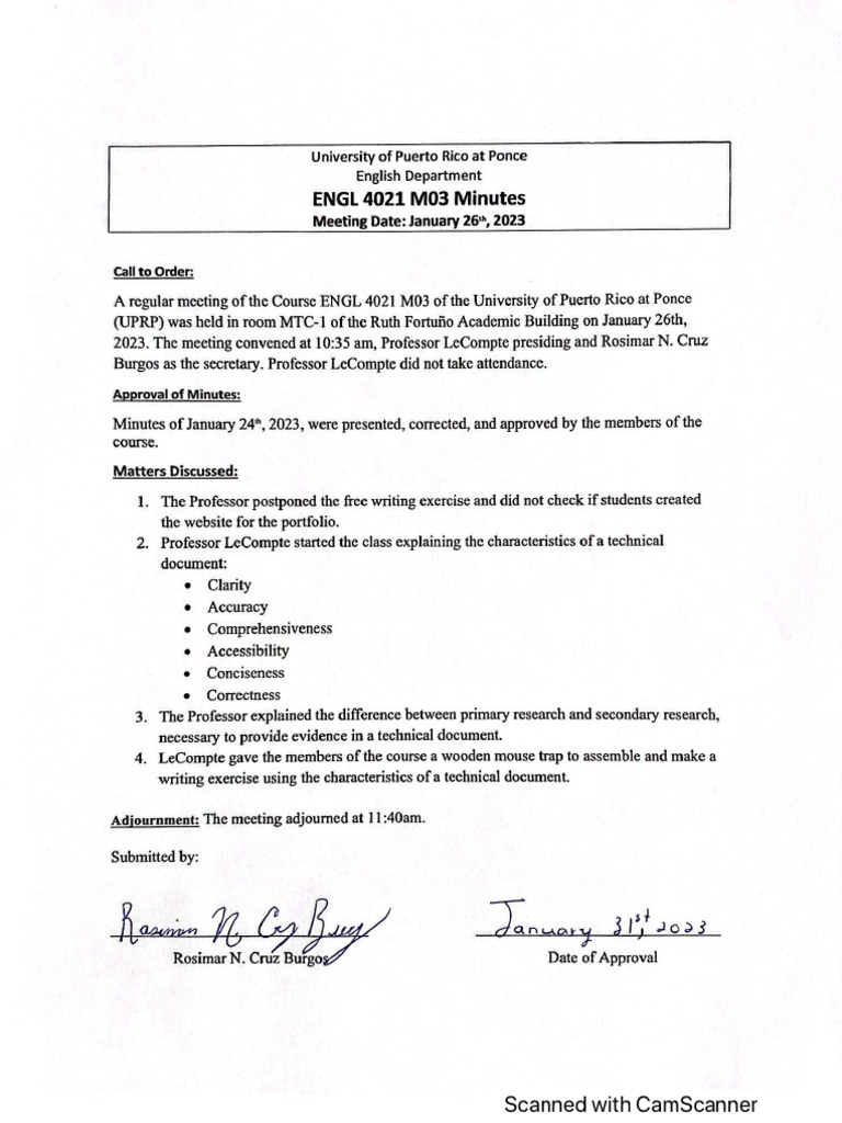 My Minutes Corrected PDF