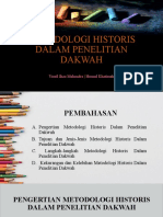 Metodologi Historis Dalam Penelitian Dakwah